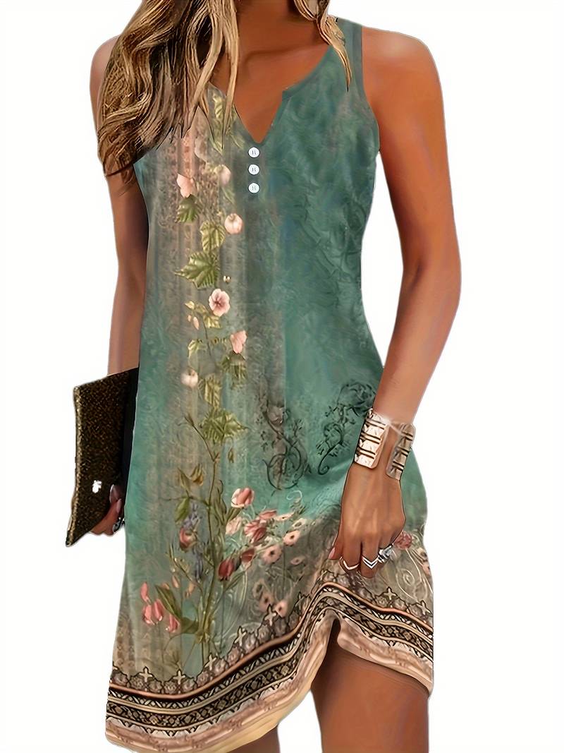 Elegant, komfortabel og stilfuld minikjole i A-line design, en alsidig sommerkjole og hverdagskjole til kvinder.