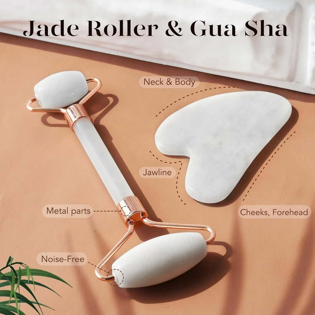 Ansigtsrulle & Gua Sha Sæt - For strålende hud