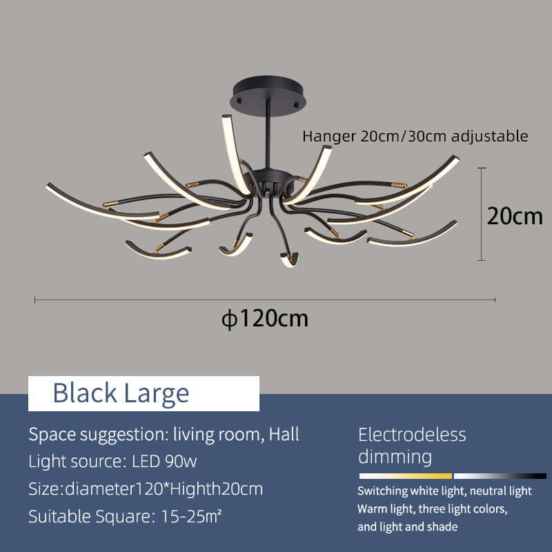 Moderne LED-loftlampe til hjemmet