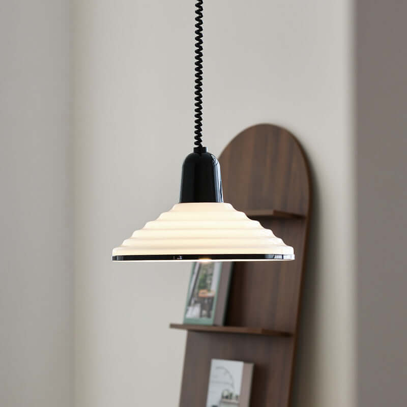 Cremefarvet Glas Pendellampe