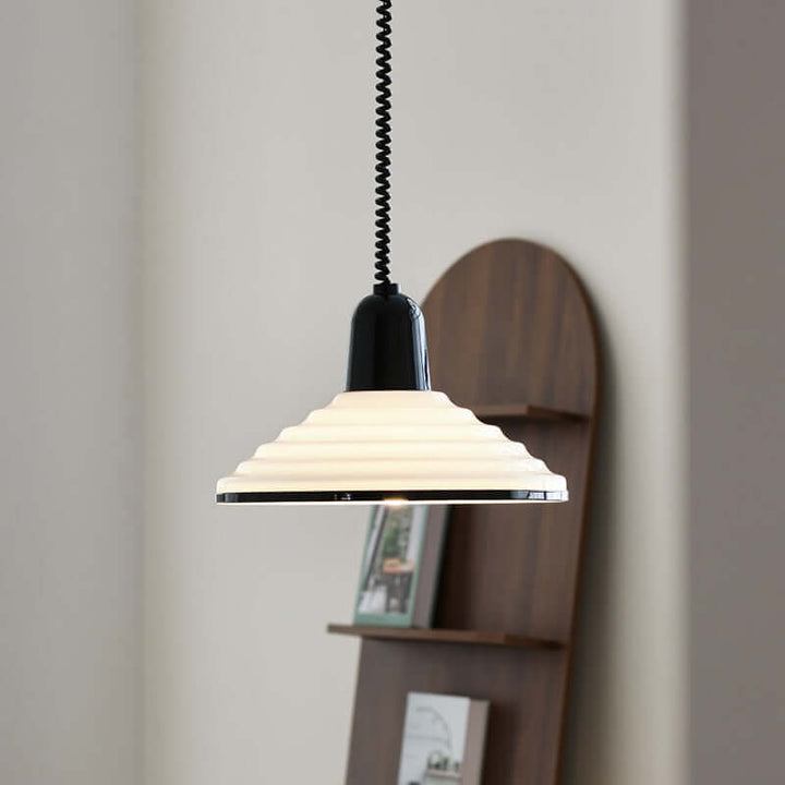 Cremefarvet Glas Pendellampe