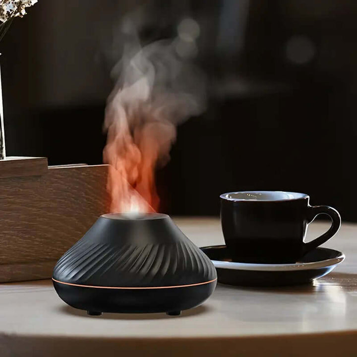 Ultrasonisk Aroma Diffuser med Flammeeffekt