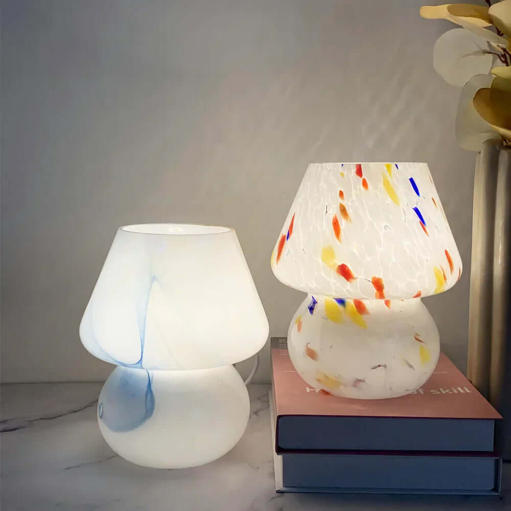 Dekorativ glas svampelampe