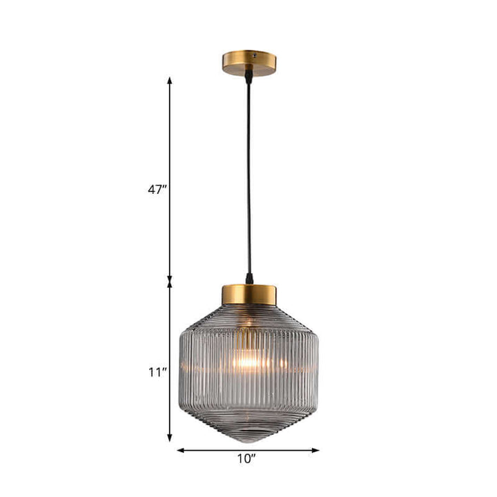 Moderne Tromle Glas Pendellampe Ø 25cm