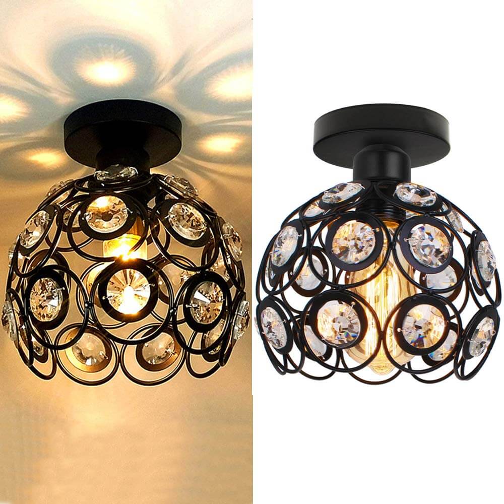 Luksuriøs kugleloftlampe i guld