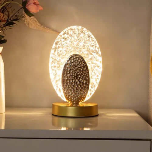 Dæmpbar luksus påfugl bordlampe til hjemmet
