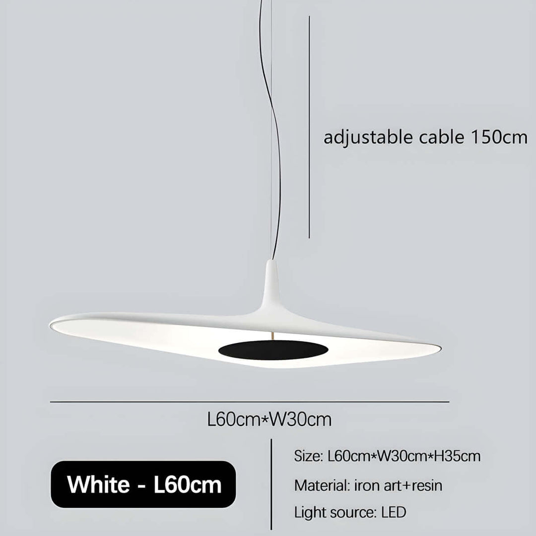 Designer Pendellampe i Moderne Kunstharpiks, 60/80 cm