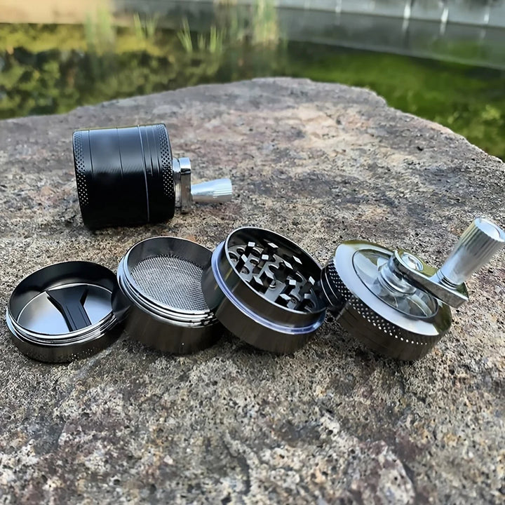 Nødde- og hårde krydderikværn i rustfrit stål, robust og holdbar, ideel til at knuse muskatnød, peber, ingefær og salt.