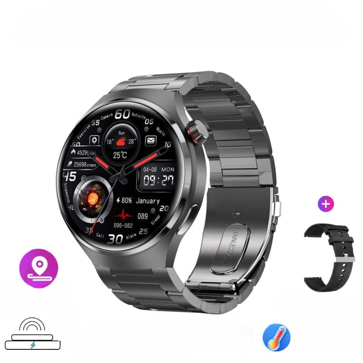 Mænds Smartwatch - IP68 NFC, AMOLED-skærm