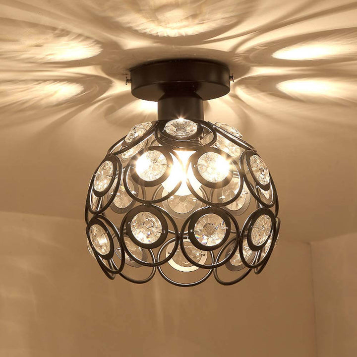 Luksuriøs kugleloftlampe i guld