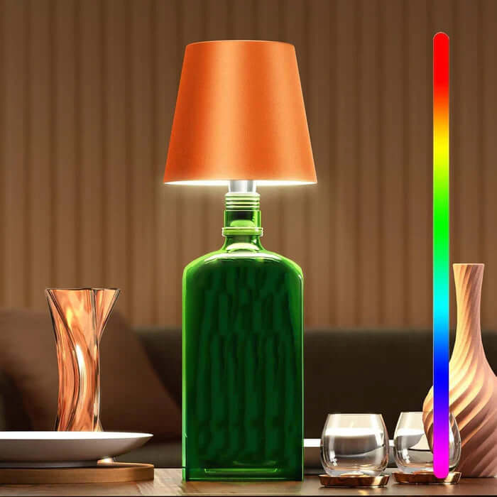 Dæmpbar LED bordlampe med touch og 3 lysfarver