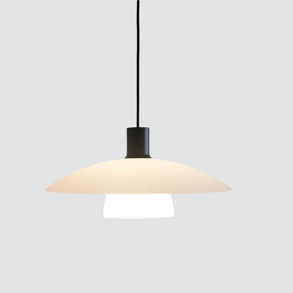 Minimalistisk Pendellampe i Hvidglas