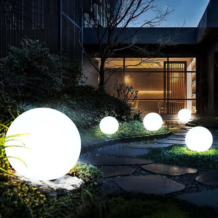 LED Havekuglelampe, Solar, Farveskift