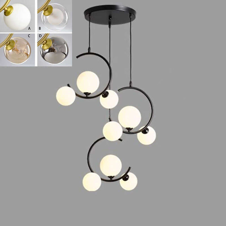 Moderne dæmpbar LED-pendellampe, 3 lyshoveder