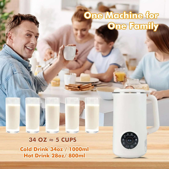 Multifunktionel 8-i-1 Nøddemælksmaskine, 1000 ml