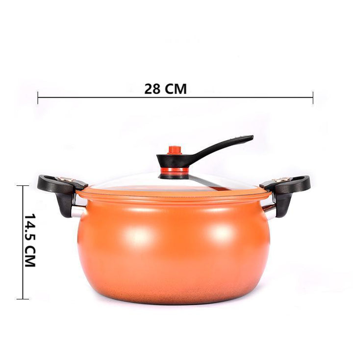 Robust trykkoger med non-stick belægning, 8 liter, til sund og hurtig madlavning.
