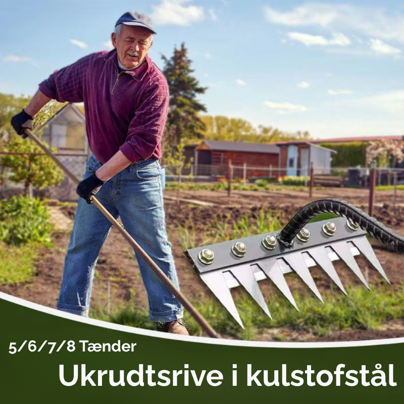Jordløsner haverive med 7 tænder til luftig jord. Effektivt haveværktøj i stål for bedre vækst og nem ukrudtsfjernelse.