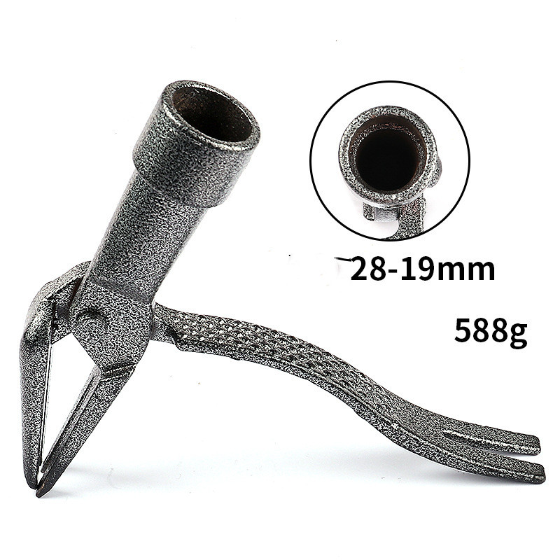 Effektiv ukrudtsfjerner med stabilt 4-klo hoved og ergonomisk håndtag til præcis rodfritagelse i haven.