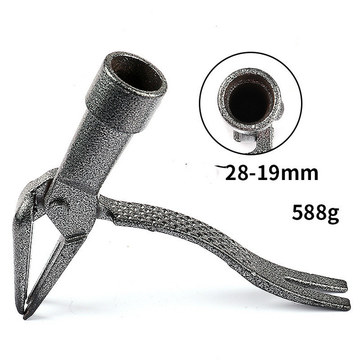 Effektiv ukrudtsfjerner med stabilt 4-klo hoved og ergonomisk håndtag til præcis rodfritagelse i haven.