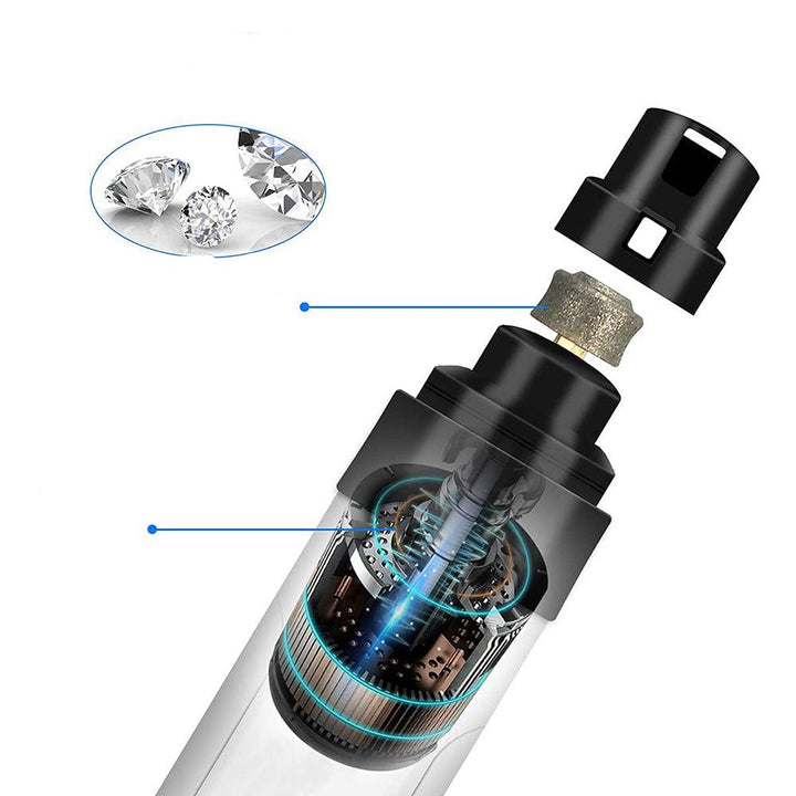 Effektiv, støjsvag klo-trimmer til kæledyr med LED, genopladelig, ideel til sikker og præcis klo-pleje.