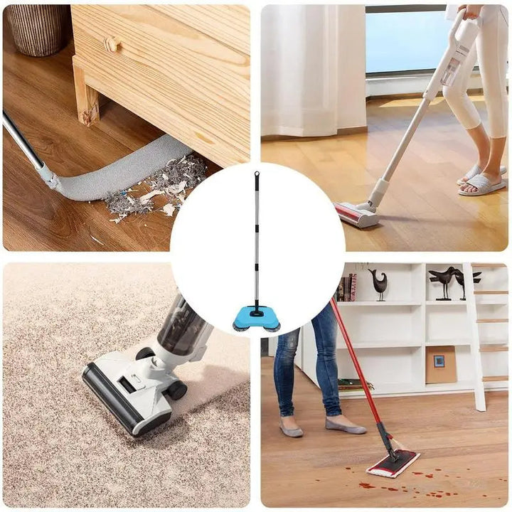 Effektiv 3-i-1 støvsugerkost, ergonomisk og multifunktionel, kost og moppe i ét, strømløs.