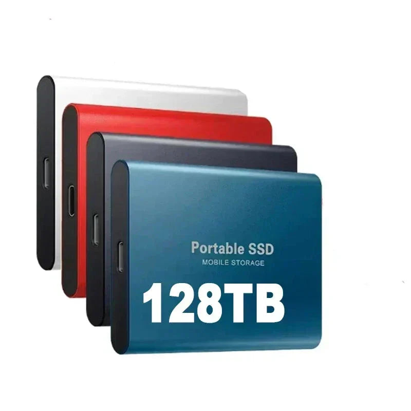 Bærbar 2TB ekstern SSD disk med USB-C, perfekt til hurtig filoverførsel og udvidelse af lagerplads.