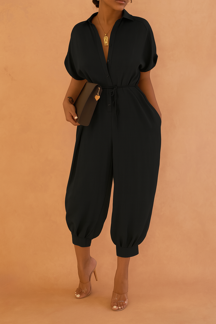 Stilfuldt dame sæt, to-delt i jumpsuit-look. Perfekt til fritid & hverdag. Afslappet elegance for kvinder.