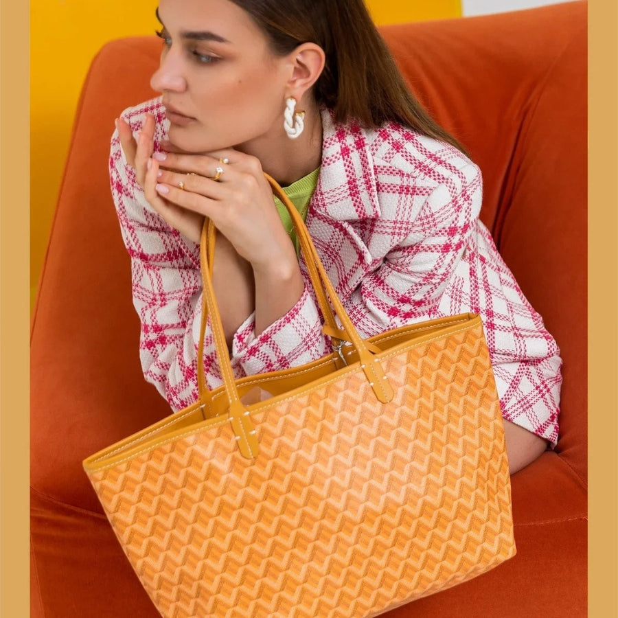 Klassisk elegant dametaske, tote håndtaske. Stilfuld stor taske, der passer til enhver lejlighed for kvinder.