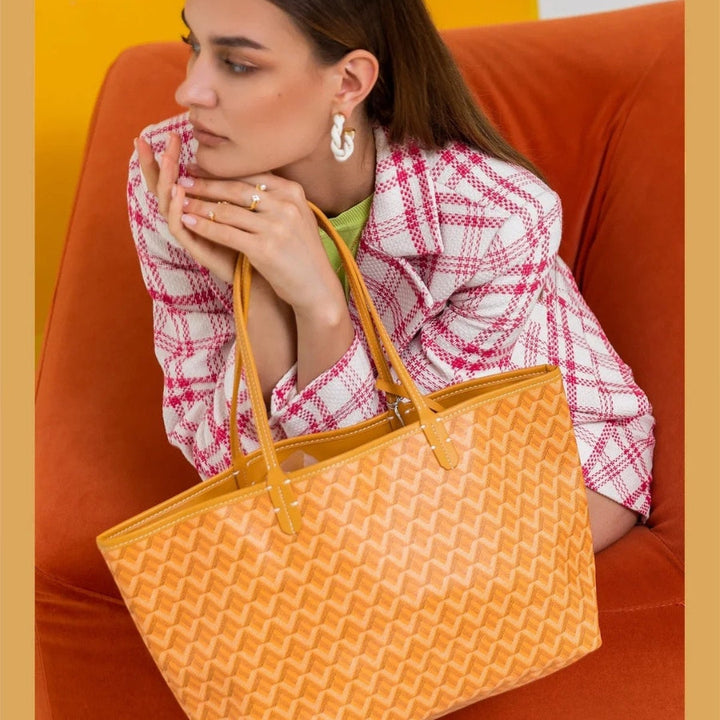 Klassisk elegant dametaske, tote håndtaske. Stilfuld stor taske, der passer til enhver lejlighed for kvinder.