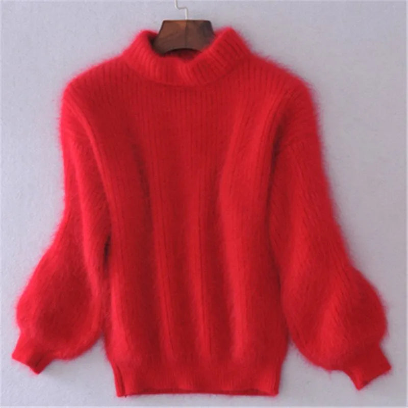 Unik vintage striktrøje til kvinder. Elegant og komfortabel langærmet trøje, ideel til vintermode.