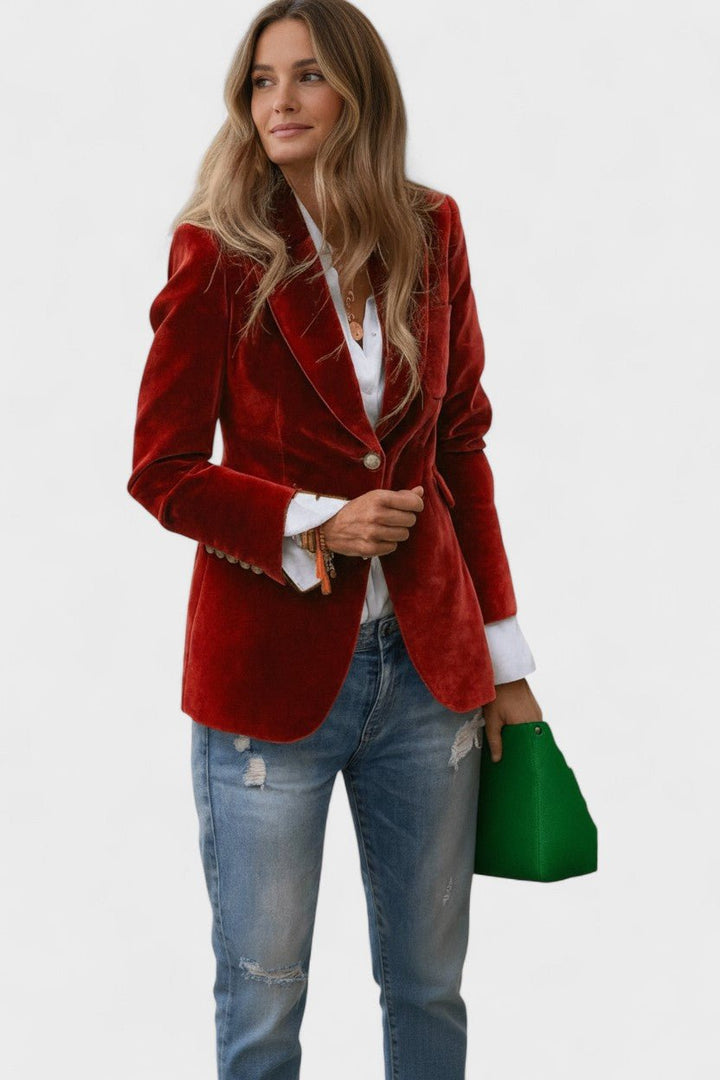Elegant blazer til kvinder, der søger komfort og en moderne, professionel stil.