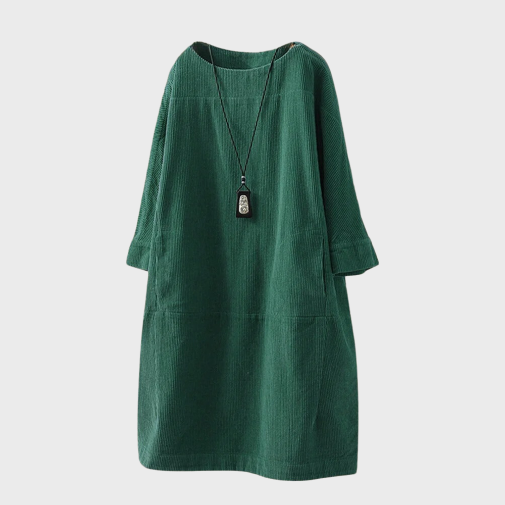 Komfortabel festkjole for kvinder, elegant og alsidig. Perfekt som langærmet aftenkjole eller til kontoret.
