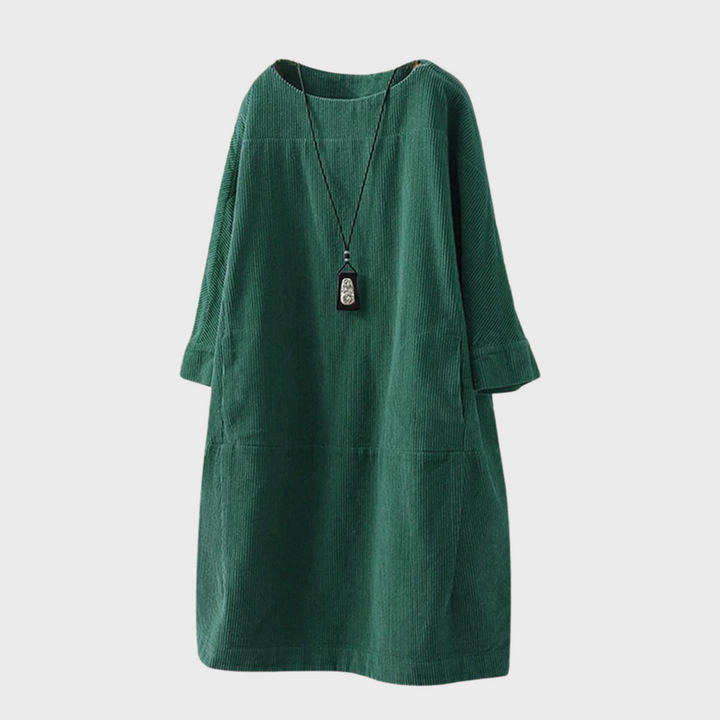 Komfortabel festkjole for kvinder, elegant og alsidig. Perfekt som langærmet aftenkjole eller til kontoret.