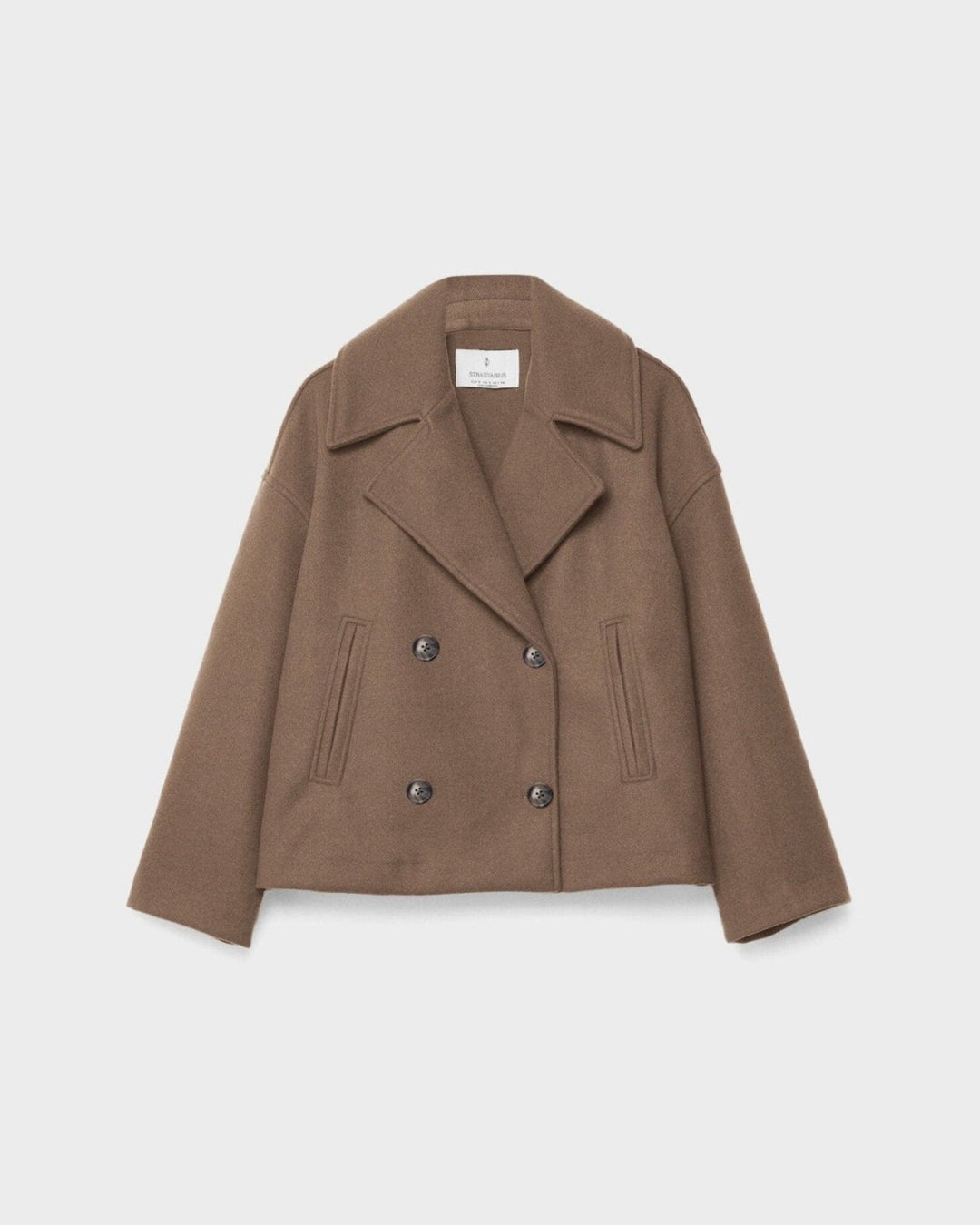 Alsidig dobbeltbrystet kort jakke til kvinder, perfekt til både formel og casual mode.