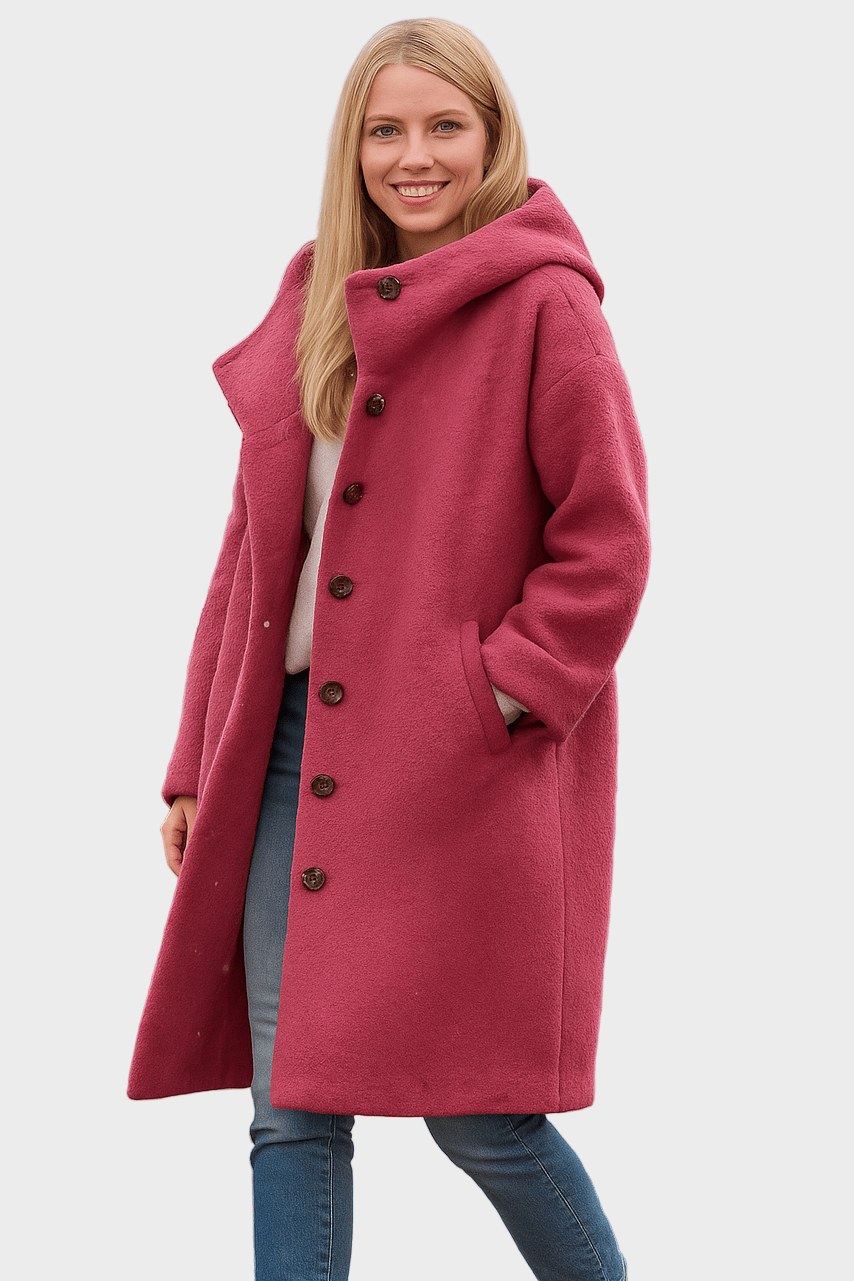 Elegant halvlang damejakke i klassisk grå, perfekt til modebevidste kvinder. Komfortabelt overtøj.