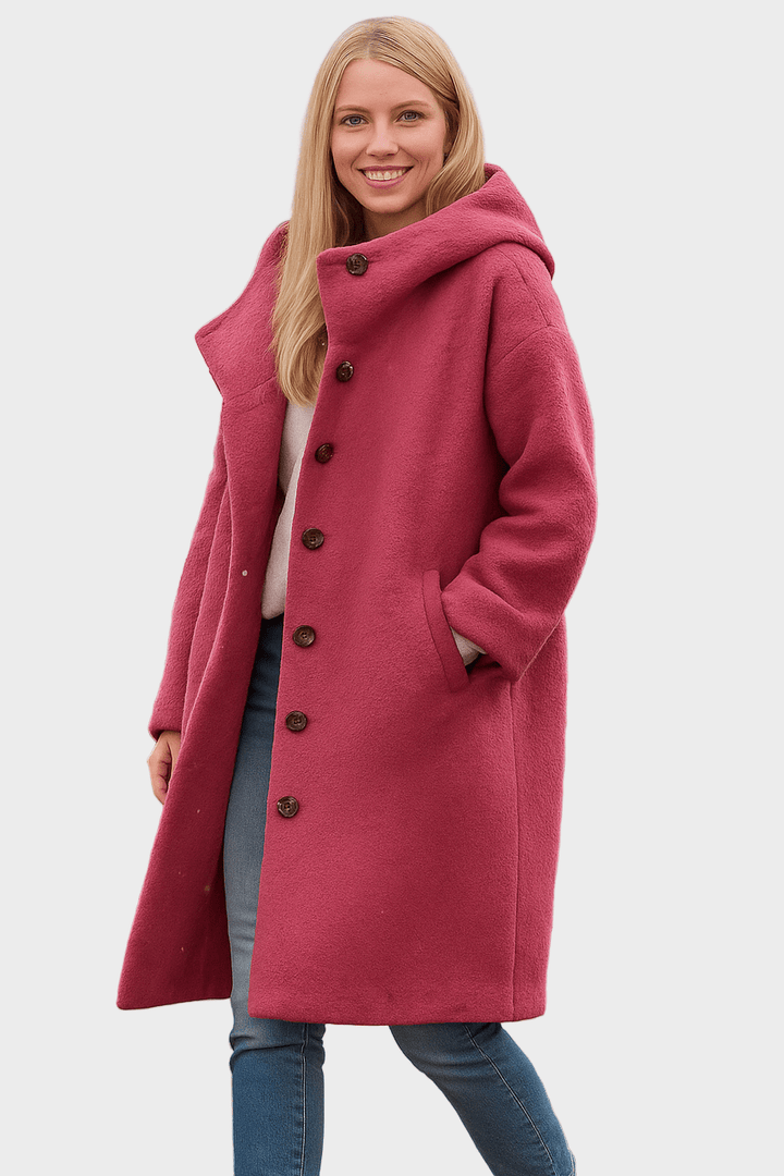Elegant halvlang damejakke i klassisk grå, perfekt til modebevidste kvinder. Komfortabelt overtøj.