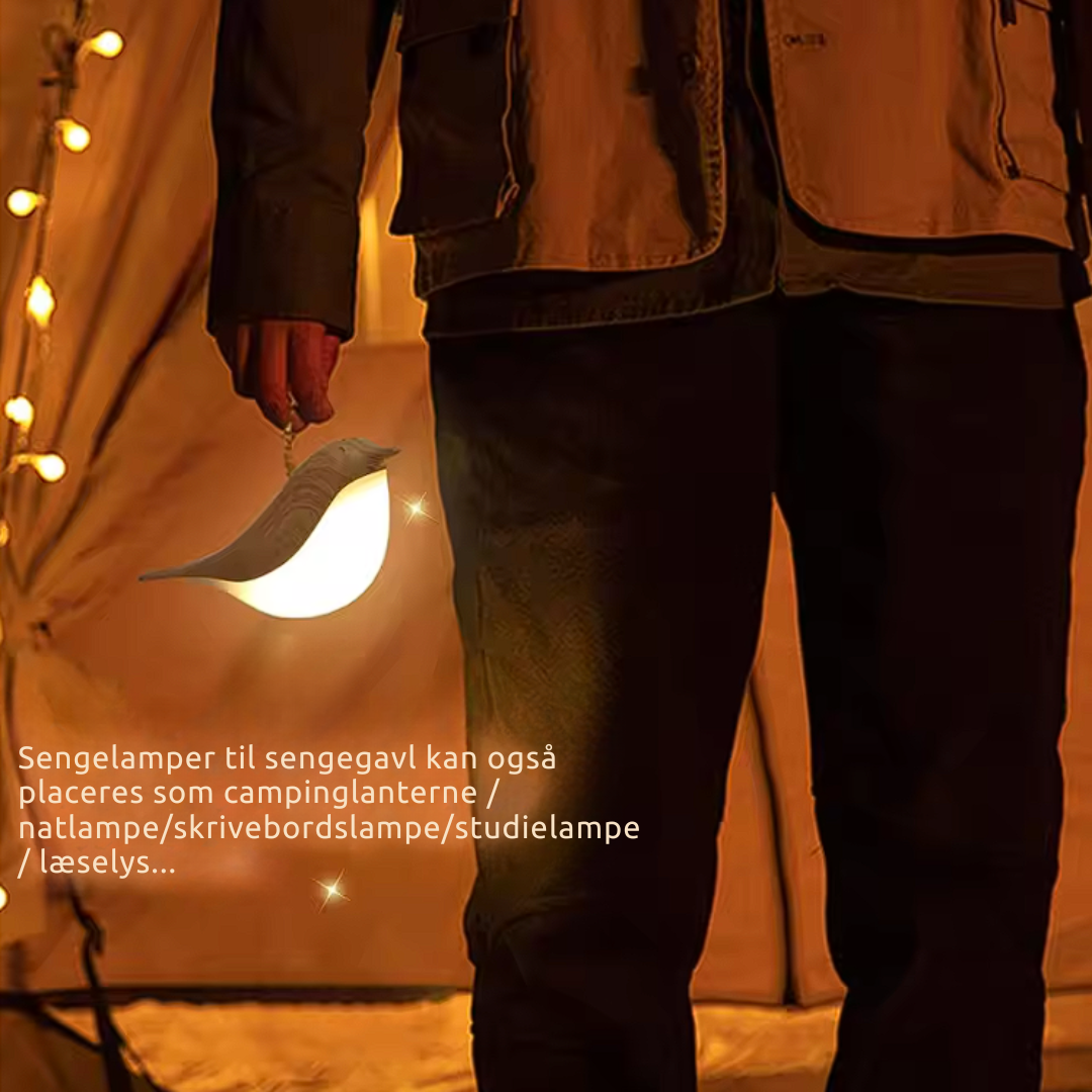 Soveværelseslampe: Genopladelig LED-bordlampe med justerbart og dæmpbart lys for hygge.