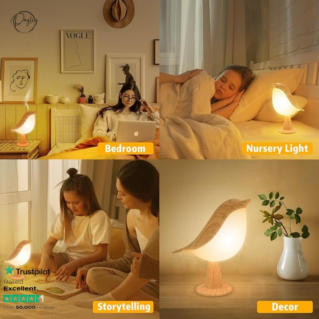 Elegant bordlampe med trædetaljer. Moderne design med justerbart LED-lys til alle rum.