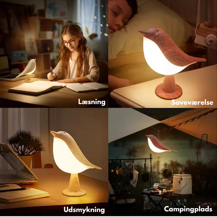 Genopladelig LED-bordlampe til kontor og hjem. Trådløs med justerbar lysstyrke.