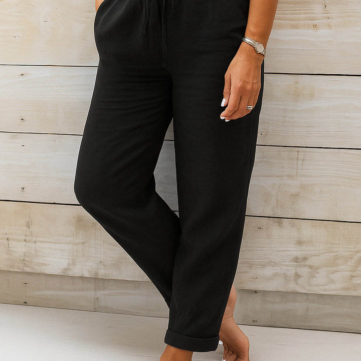 Casual, men elegante linnedbukser til kvinder. Ideelle til en moderne, luftig og behagelig sommerstil.