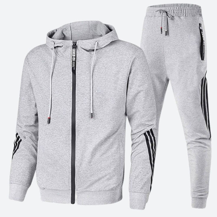 Mænds moderne jakkesæt i elegant stil. Komfortabelt hverdagstøj til mænd. Ideelt til den stilbevidste mand.