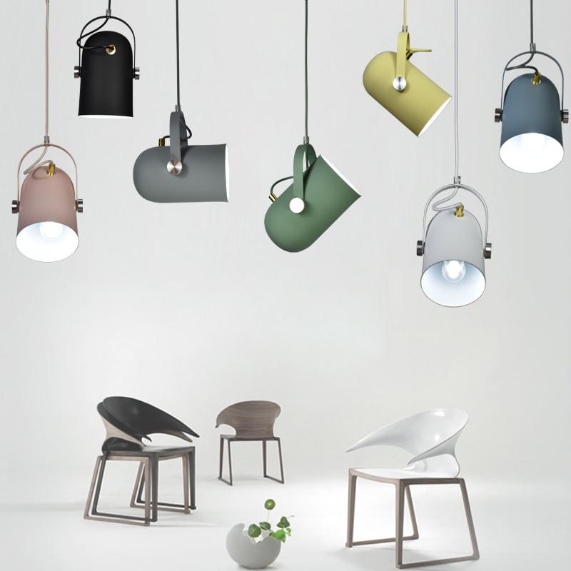 Elegant nordisk LED pendellampe m. justerbar vinkel. Moderne belysning til stue, køkken & soveværelse.