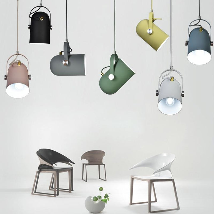 Elegant nordisk LED pendellampe m. justerbar vinkel. Moderne belysning til stue, køkken & soveværelse.