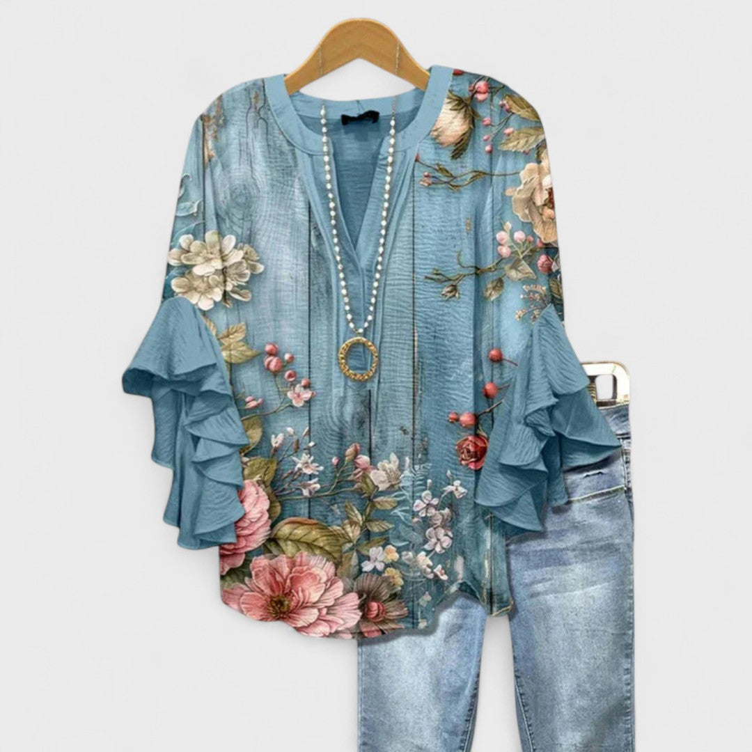 Mode damebluse, letvægts og luftig, skaber en elegant sommerstil for kvinder i alle størrelser.