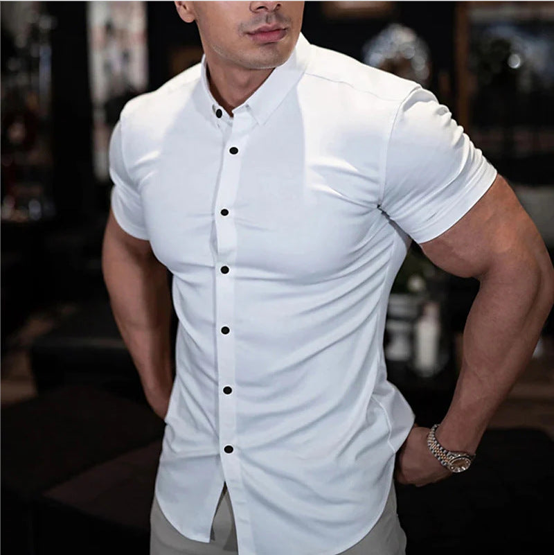 Elegant slim-fit herreskjorte i stilfuldt design. Komfortabel langærmet skjorte til enhver lejlighed.