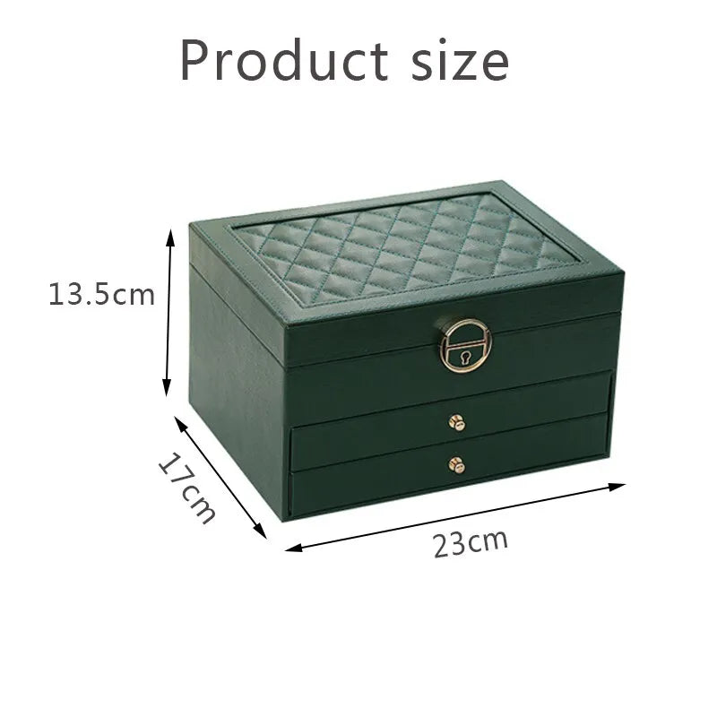 Premium smykkeskrin med flere niveauer. Optimal organisering af smykker og personlige ejendele.