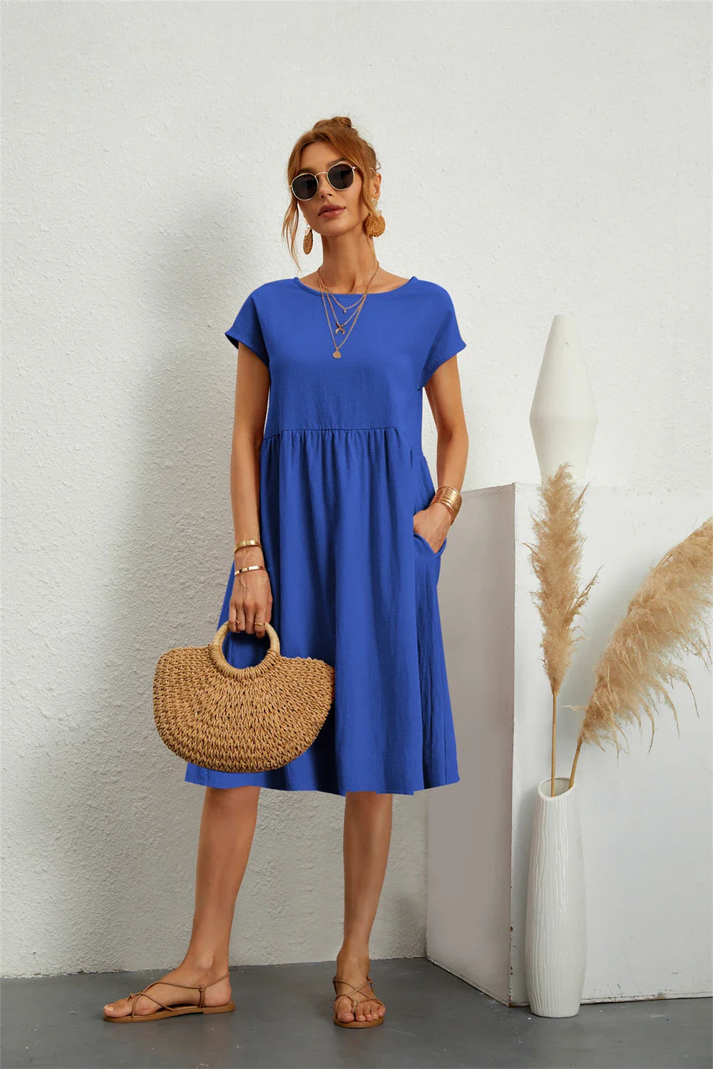 Sommerkjole til kvinder, perfekt til strand, fest og hverdag. Alsidig og elegant stil.