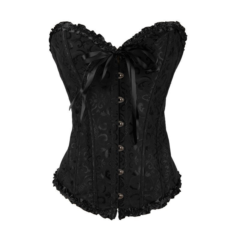 Hvidt push-up korset i glat satin. Komfortabelt shapewear der former taljen og løfter barmen diskret.