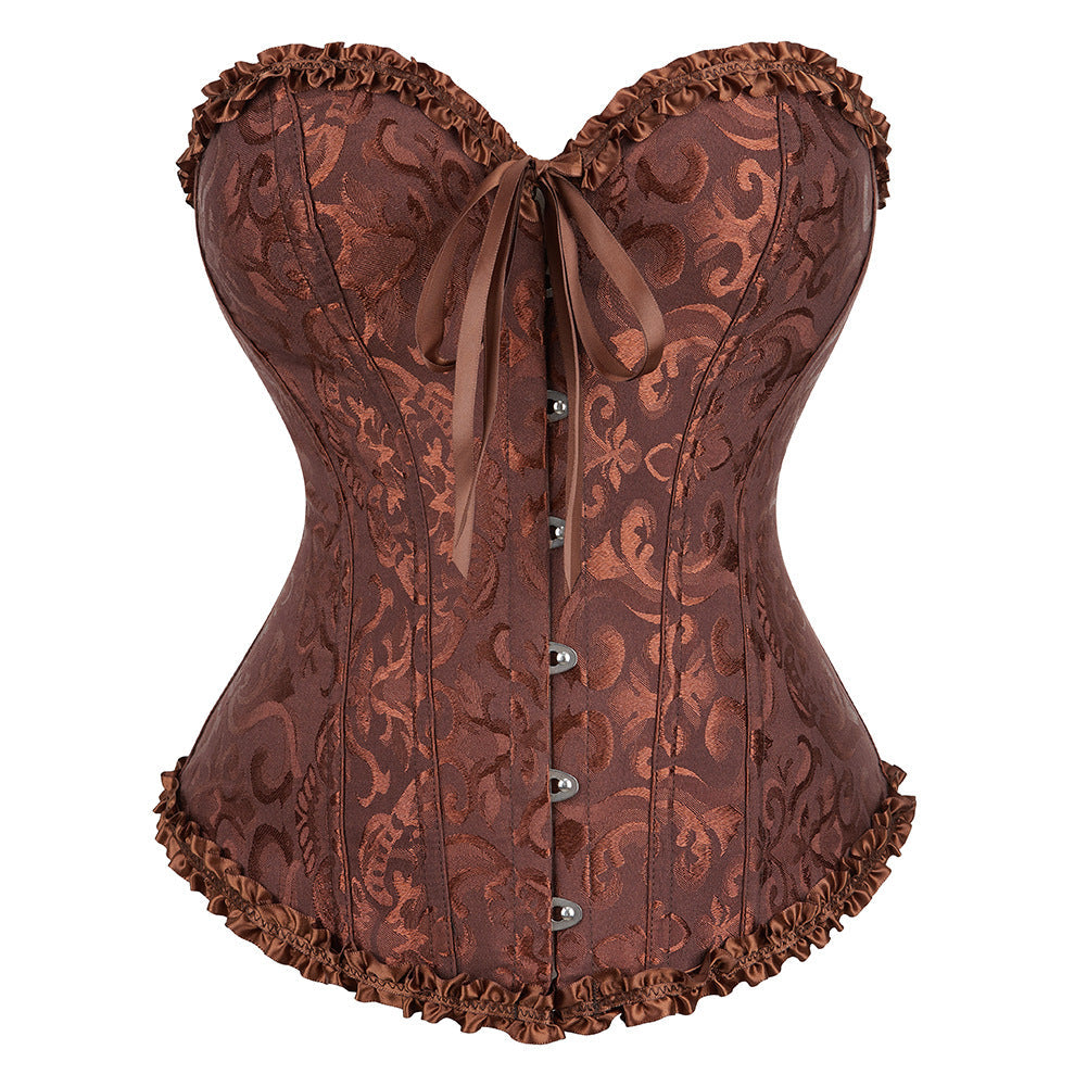 Luksus satin push-up korset. Shapewear der skaber en slank talje og fremhæver barmen for en flot figur.