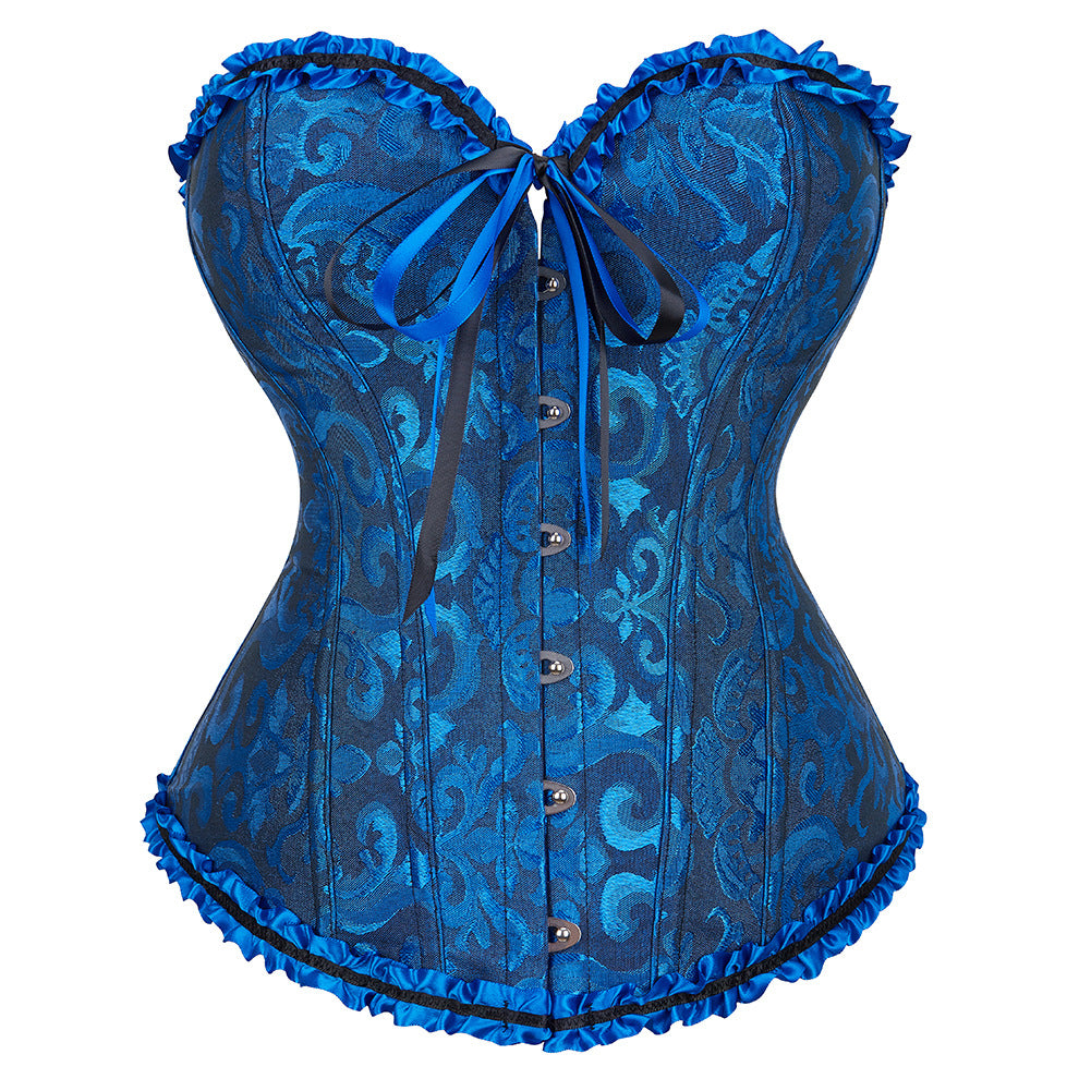 Dame shapewear: Satin push-up korset. Fremhæver kurver og skaber en timeglasfigur. Komfortabelt.